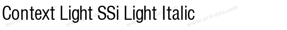 Context Light SSi Light Italic字体转换